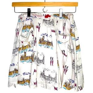 Mini-Boden Anglophile-Print Skirt